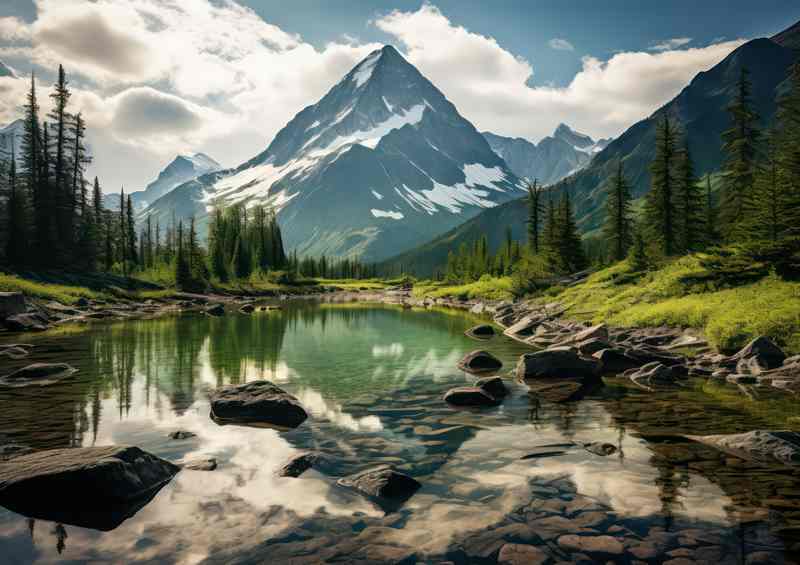 Scenic Mountains And Lake | Di-Bond