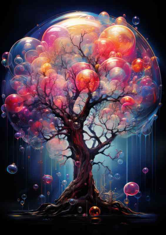 Rainbow Bubble Tree | Di-Bond