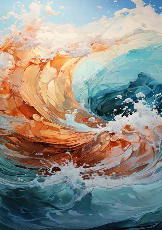 Seas Colorful Fury in Turbulent Motion | Di-Bond