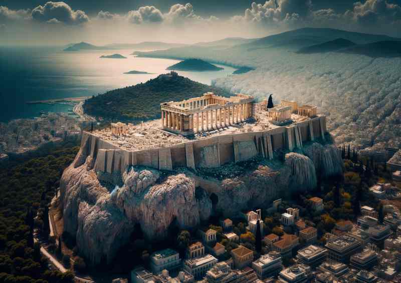 Acropolis, Athens Greece | Metal Poster