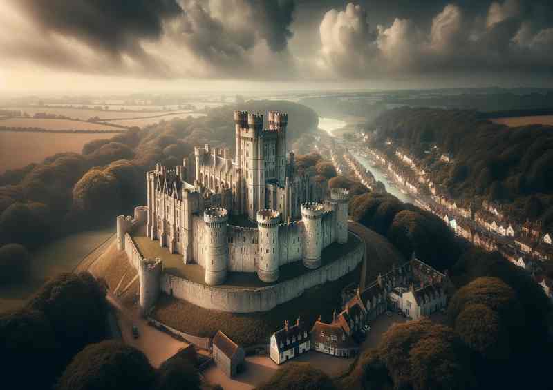 Arundel Castle in West Sussex The medieval castle | Metal Poster
