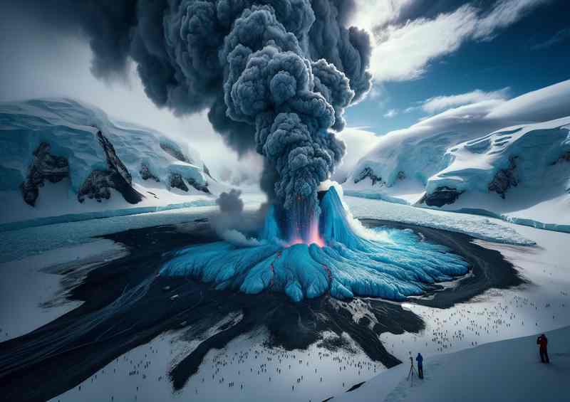 Antarctic Blue Lava | Metal Poster