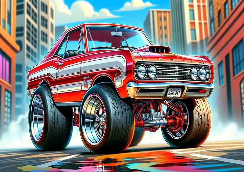 1963 Ford Gran Torino style from Starsky Hutch | Metal Poster