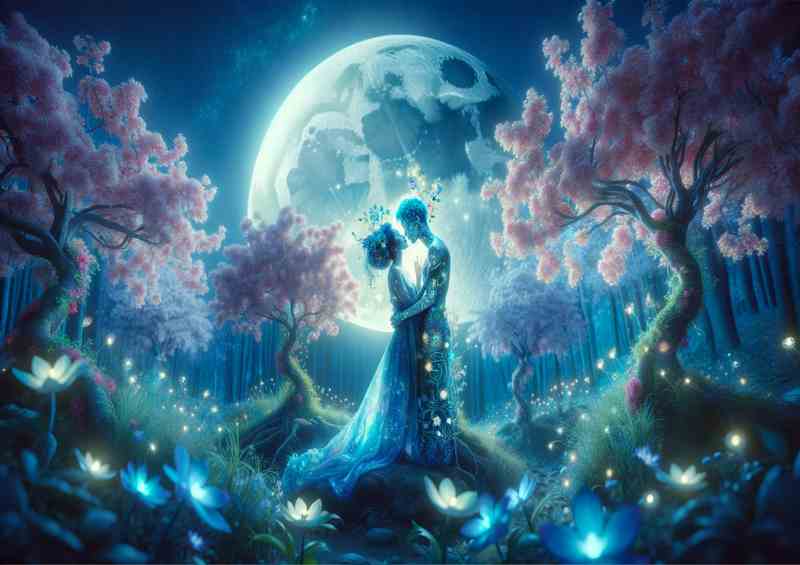 Enchant Lovers Ethereal Moonlight Oversized Moon Poster