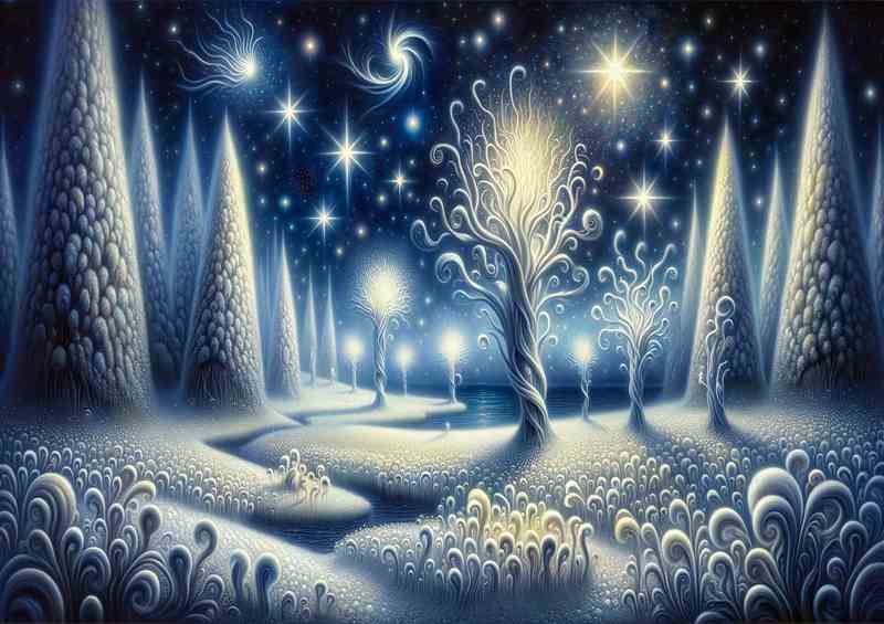 Silent Nights Beauty A Snowy Meadow | Di-Bond