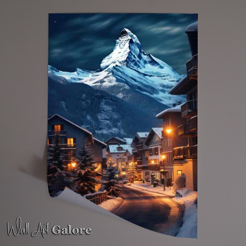 Buy Unframed Poster : (A City in The Mountains Shadows)