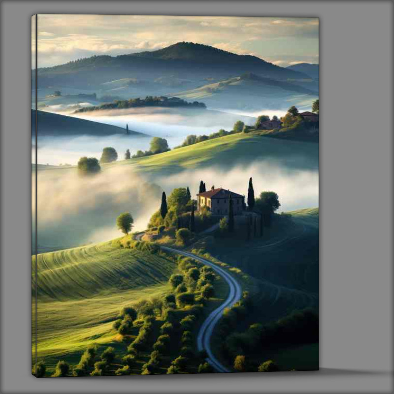 Buy Canvas : (A beautiful Morning In Tuscany)