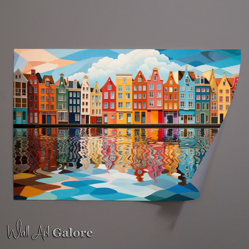 Buy Unframed Poster : (A Colouful Facade Town)