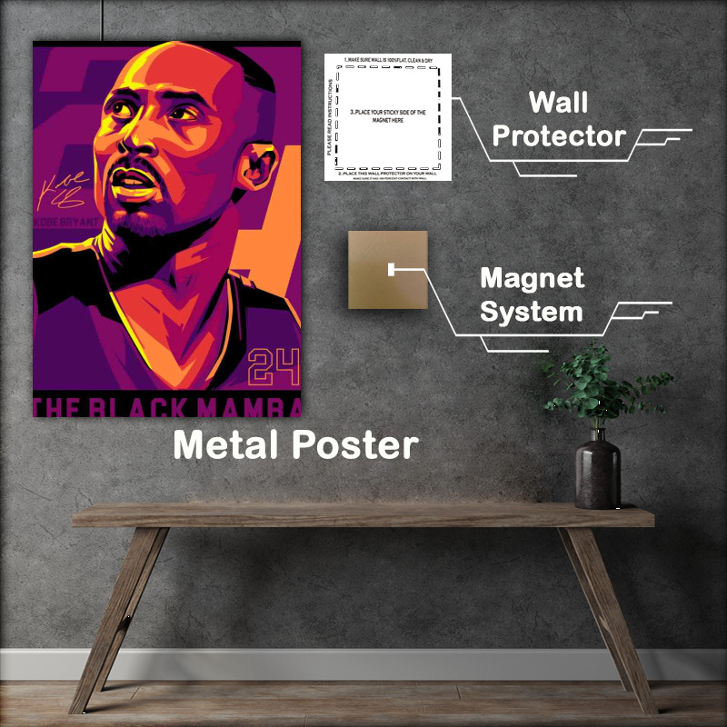 Buy Metal Poster : (The black mamba basketball)