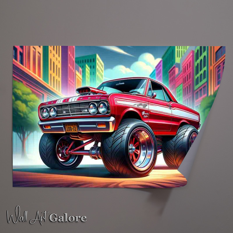 Buy Unframed Poster : (1963 Ford Gran Torino style Starsky Hutch)