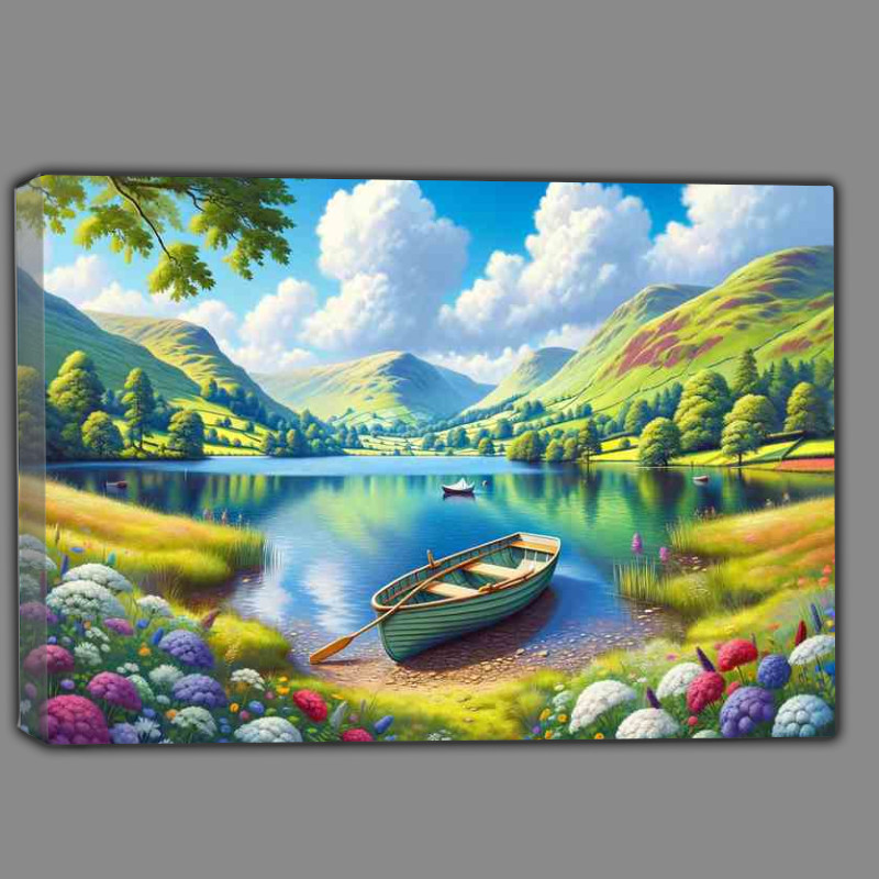 Buy Canvas : (A bright summer day in the Lake District UK)